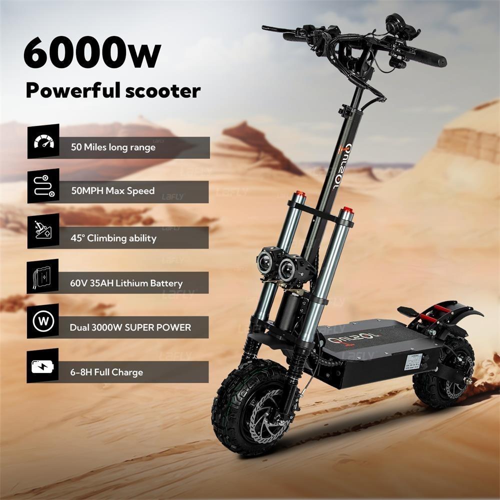 TOURSOR E5B  Foldable Electric Scooter for Adults 6000W Motor 85km/h Speed 120km Range 60V40AH Battery 11-inch Off-road Tires