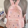 Schoolbag Student Schoolbag Fresh and Sweet Backpack Female Student Schoolbag Large Capacity Lightweight College Style Cute Embroidered Backpack