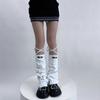 Y2k Striped Foot Covers Cotton Boot Socks Japanese Leg Warmers  Women Girls