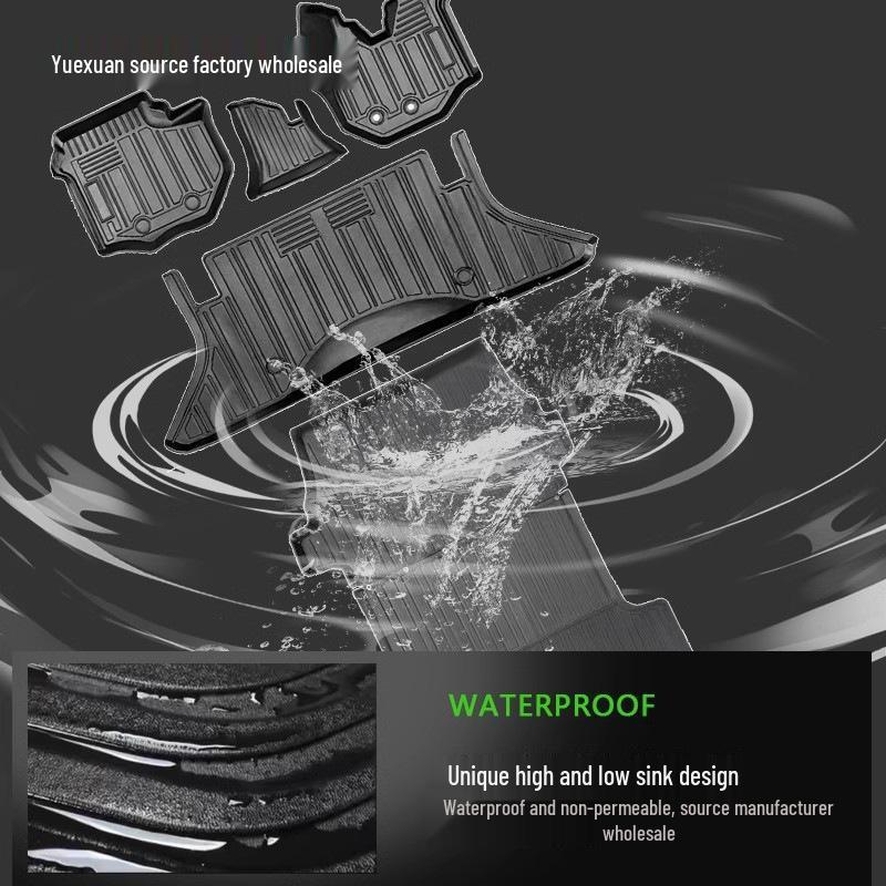 Waterproof & Odorless Floor Mats for Right-Hand Drive Toyota Hiace 200/300 Series, HK Version.