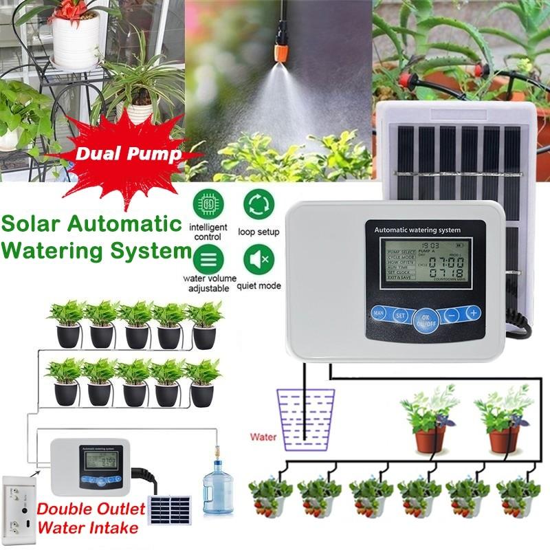 Houseplants Self Watering System Garden Plant Self Drip Irrigation Kit Solar Automatic Watering Device