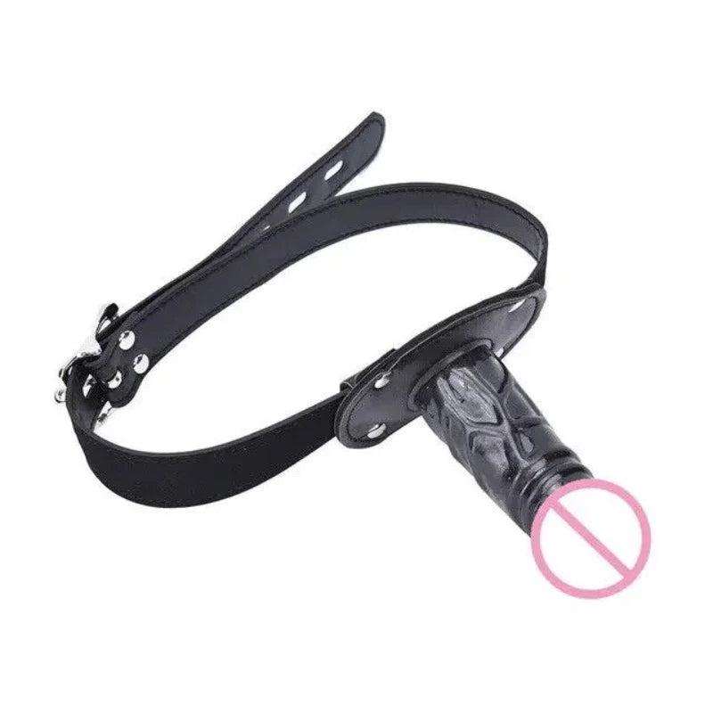 Pu Leather Sensory Deprivation Head Harness Headgear Open Mouth Gag Removable Funnel Femdom  Restraint Hood Roleplay Gags