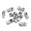 100/200pcs Metal Ball Chain Connectors Clasps 1.5/2.0/2.4/3.2mm for DIY Bracelet Necklace Tag Bead Chain Jewelry Making Supplies