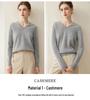 Women's 100% Cashmere V-Neck Loose Slimming Sweater, Autumn/Winter 2026 Collection, High-End Ready-to-Wear