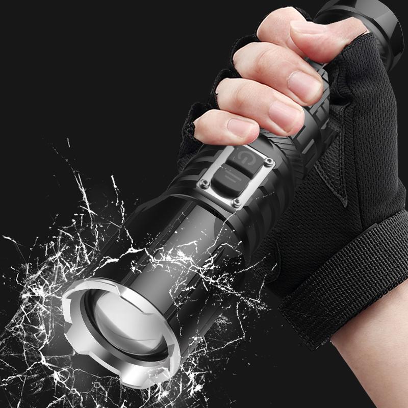 Convoy Flashlight Shock Self-Defense Lamps Led Flashlight Ultra Powerful Rechargable Torch Survival Equipment Usb Charging Light