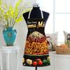 1pc Linen Apron, Pasta-Themed Printed Apron, Home Kitchen Cooking and Baking Apron, Italian Cuisine Theme Apron