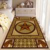 Western Star and Horse Design Rug - Non-slip rug suitable for living room and bedroom sofas.