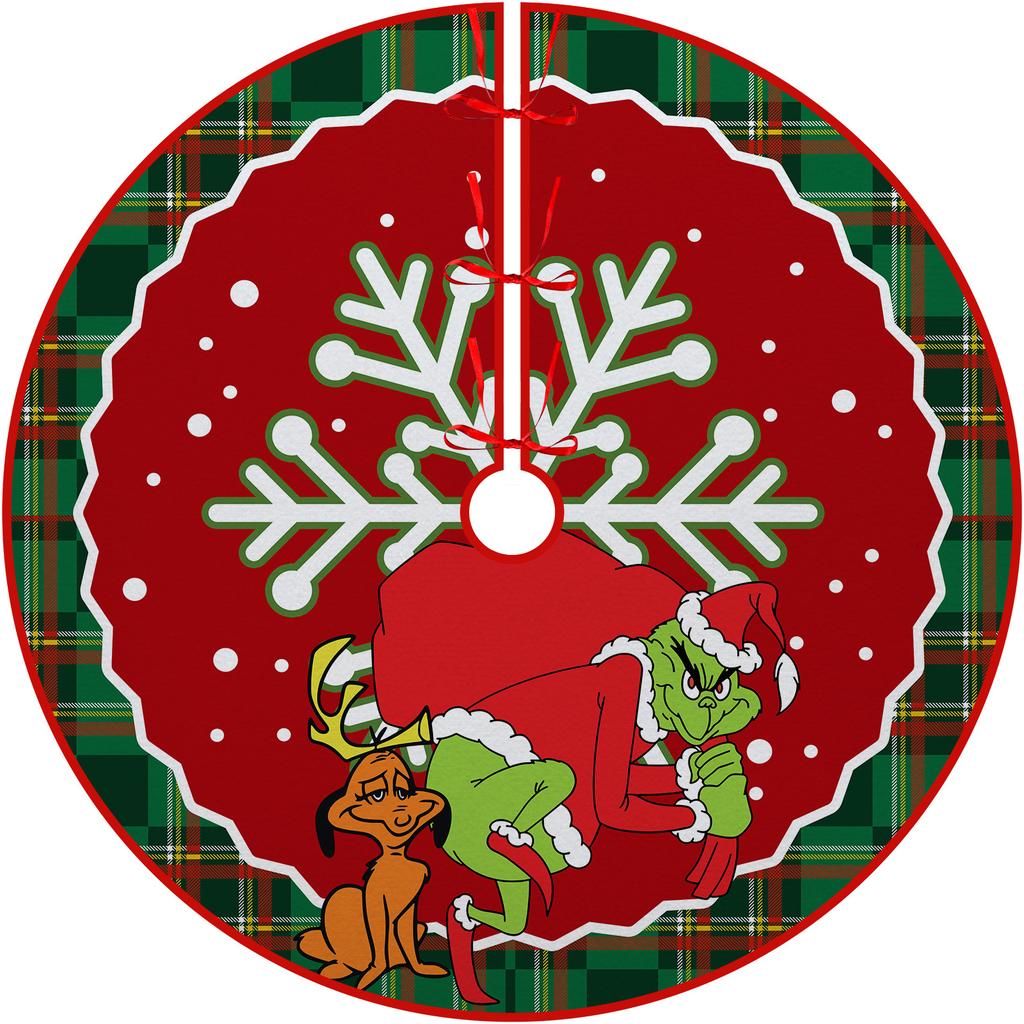 Ozdoba na choinkę dolna spódnica choinkowa obwód choinki nadruk kreskówkowy