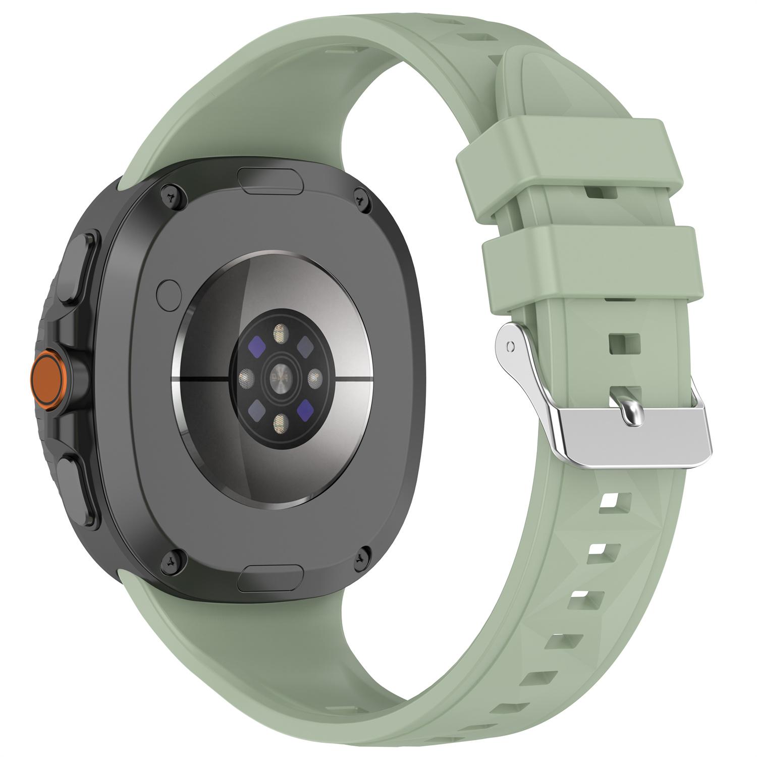 

Textured Replacement Strap for Samsung Galaxy Watch8 44mm/40mm/Watch8 Classic 46mm Silicone Watch Band Green