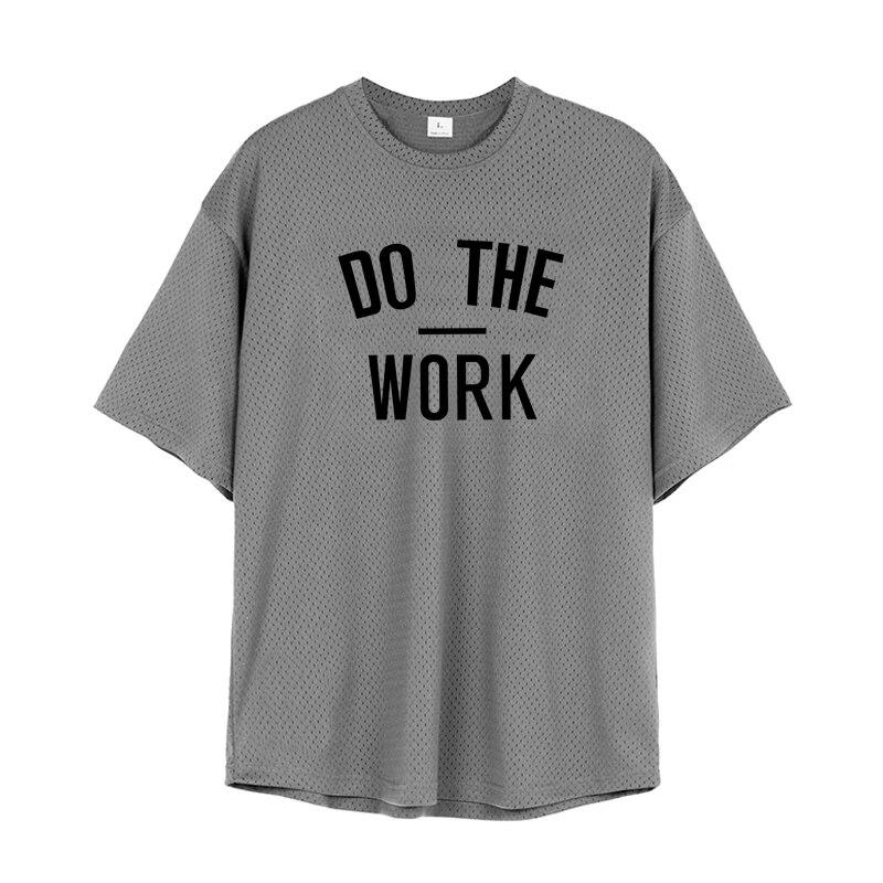 Muscleguys Sport Schnelltrocknendes T-Shirt Herren Kurzarm Sommer Dünnes Fitness Mesh Top Laufkleidung Atmungsaktiv Halbarm