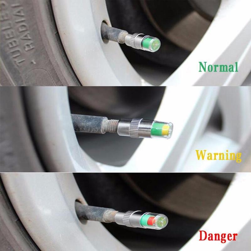Cars Tire Air Pressure Monitor Alert 4/8/10 Pcs Tyre Cap Indicator Alert Air Pressure Gauge