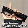 2026 New Women's INS Style Classic Sunglasses with Plus Diopters Retro Square-Frame Outdoor UV-Protective Eyewear Men Goggles