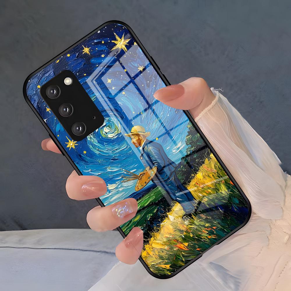Van Gogh Oil Paintings Phone Case For Samsung S26 S25 Plus S20 S20 Plus S22 Ultra S23 FE S21 Plus S21 Ultra Glass Cover