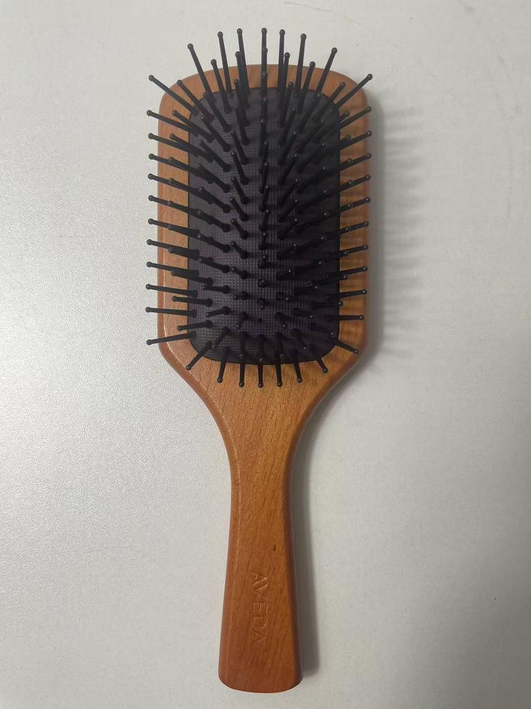 Hemu Wooden Air Cushion Comb & Scalp Massager for Women - Hair Loss Prevention & Volume Boost