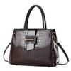 Neues Design Steinmuster Mode Handtasche Helles Leder Reißverschluss Erstellen Sie Handtasche mit Schultertaschen-Stil Damen-Tasche