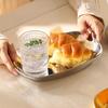Fall-resistant Snack Plate 304 Stainless Steel Salad Tray Food Serving Dishes  Restaurant