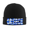 Greece Flag  Beanie Hats  Knitting Hat Unisex Women Vintage Head Wrap Caps Autumn Winter Hippie Design Bonnet Hats