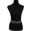 Womens Full Circle Metal Wide Chain Belt Waist Dress Adjusted Waistband