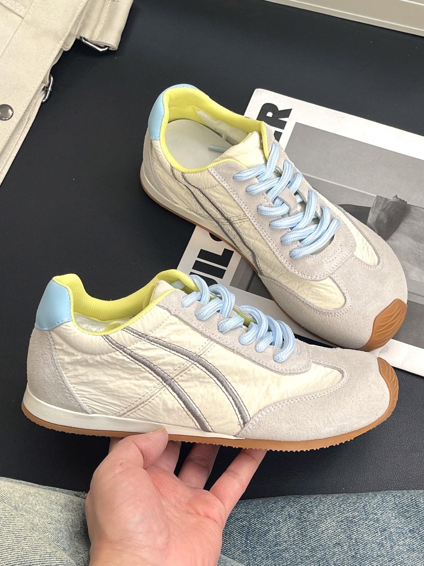 

Макарон платформа немецкие тренировочные туфли женские 2025 весна новые плоские кожаные туфли Форрест Гамп повседневные универсальные спортивные туфли 40