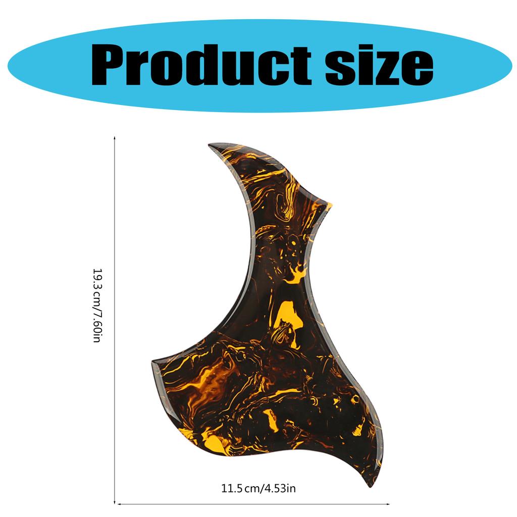 Professional Guitar Pickguard Guitar Protective Cover Guitar Protector Yellow Pattern Guitar Pickguard PVC Texture