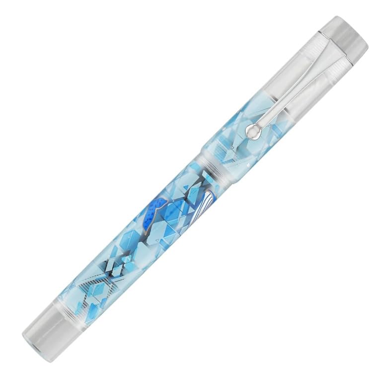 OPUS 88 Fountain Demonstrator Blue Eye Drop Medium Pen, DEMO, Whale, Style, Nib, OP240300-M