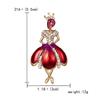 Tanz Ballett Brosche für Damen Rhythmische Sportgymnastik Glitzernder Kristall Zirkon Pins Hochzeitskleid Schmuck