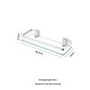 Rectangular Tempered Glass Shelf - Multi-Layer Space Aluminum Bathroom Storage