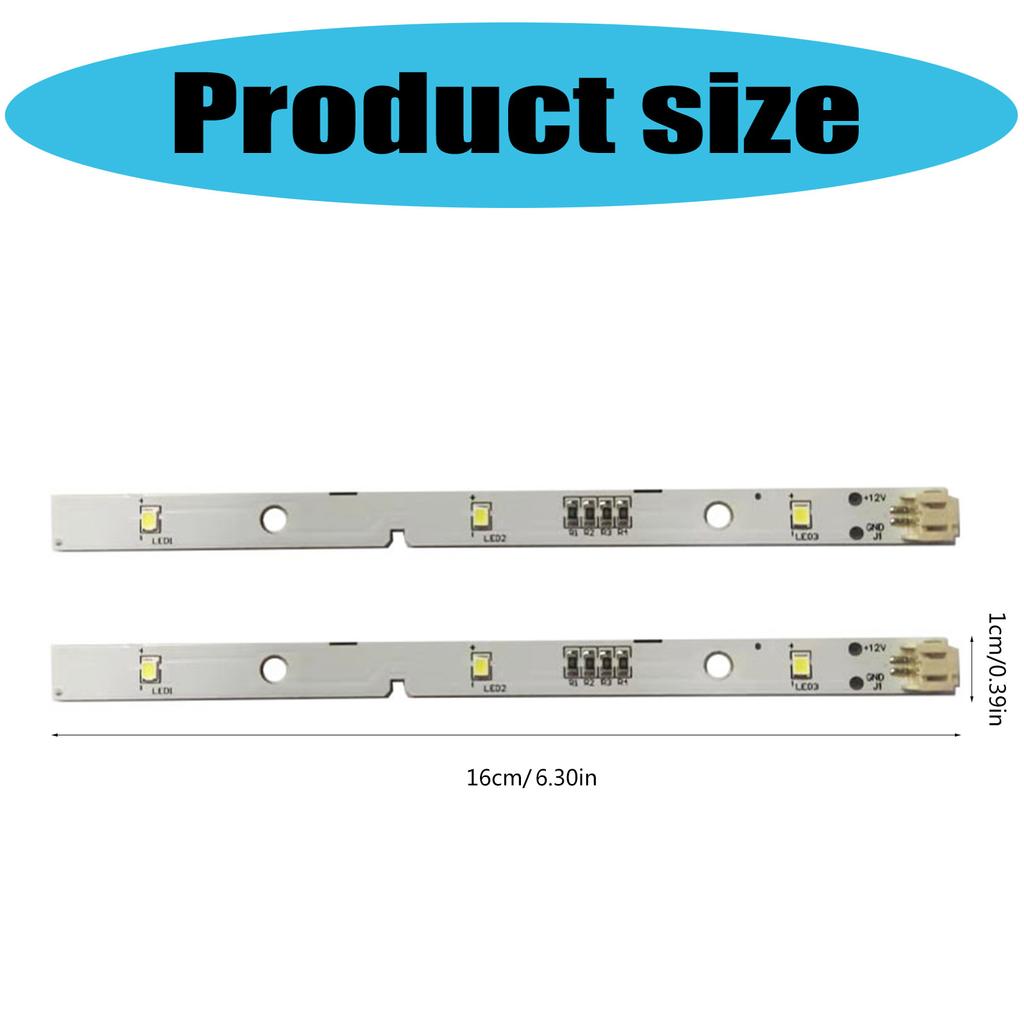 Confezione da 2 Strisce LED di Ricambio Componenti Pannello Per Modelli di Frigorifero MDDZ162A 1629348 1529227 12V Bianco Freddo