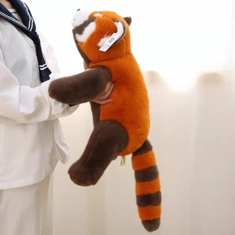 Süßes liegendes Roter Panda Plüschtier Puppe Für Kinder Schlafzimmer Dekor