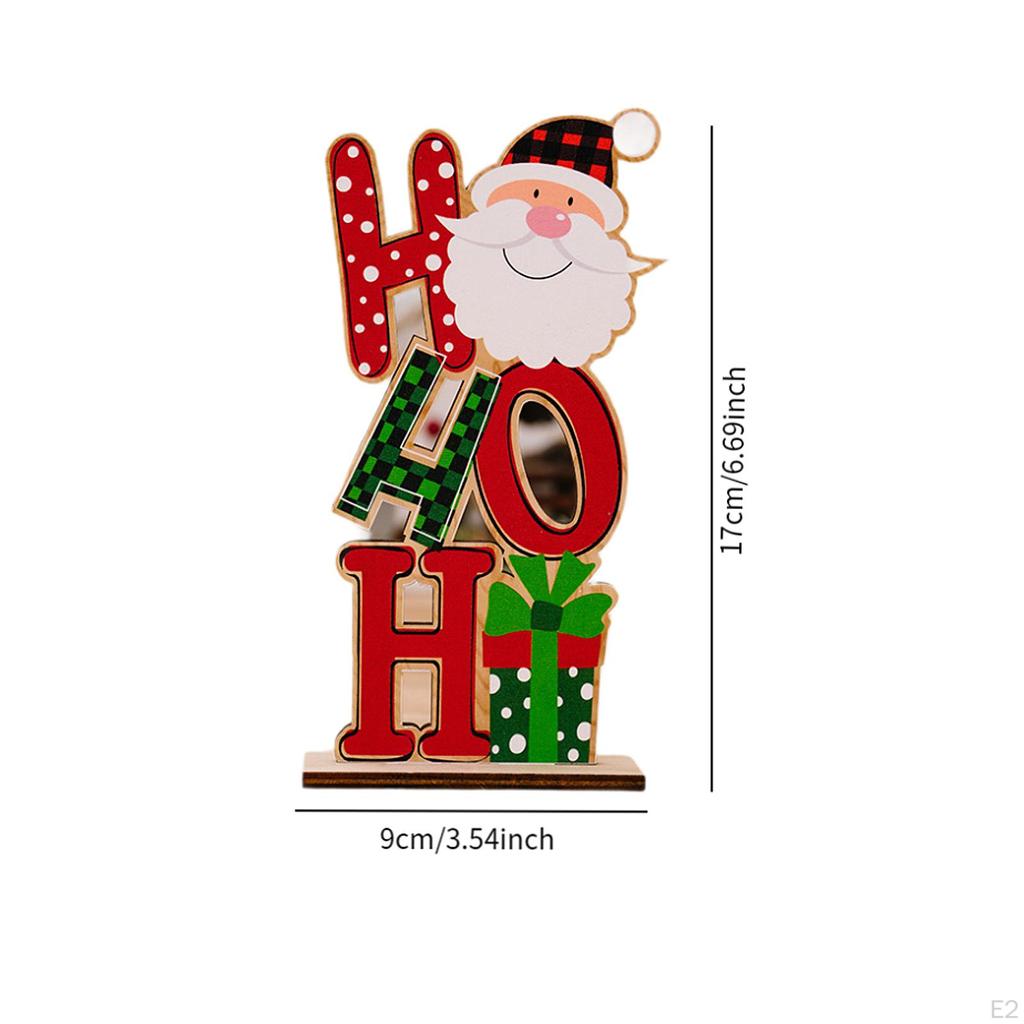 Christmas Wooden Letter Ornament Decoration Craft Gift Decorative Tabletop for