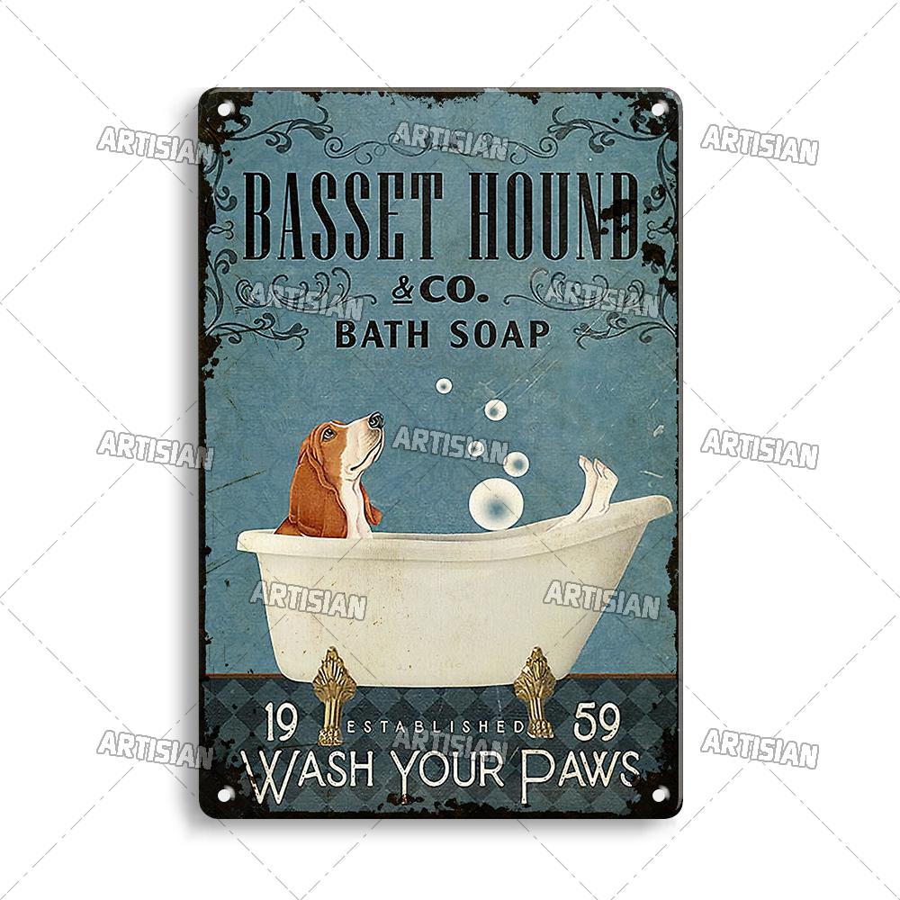 Artisian Bathroom Metal Sign Washing Room Tin Poster Toilet Decorative Plate Bath Soap Wall Decor Garage Bar Pub Club Hotel Cafe