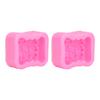 2pcs Flower Mold Pink Reliable Durable Safe Stable Convenient Practical Soft Washable Kitchen Tool for Cake