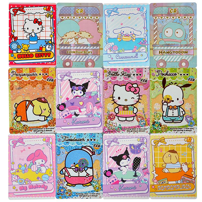 KABAO Anime Family Kuromi Hello Kitty My Melody Shining Collectible Card Game Trading Card Toys