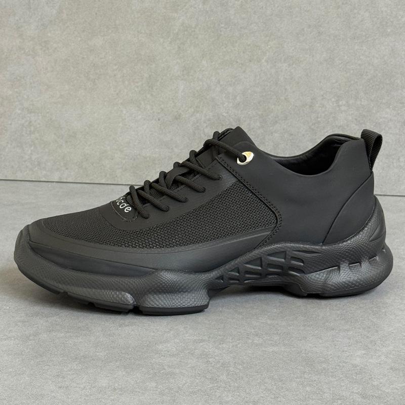Summer thin mesh shoes thick-soled lightweight foam soft-soled sneakers comfortable and breathable black running shoes 38 чёрный