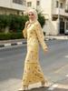 Muslim Women's Two-piece Set, with a Round-neck Long-sleeve Top and a Long Skirt, Perfect for Eid and All-day Wear.