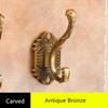 Tuqiu Antique Carved Bathroom Robe Hook Wall Hooks Aluminum Kitchen Towel Hook  Black Key Hat Bag Hanger Holder Clothes Hook