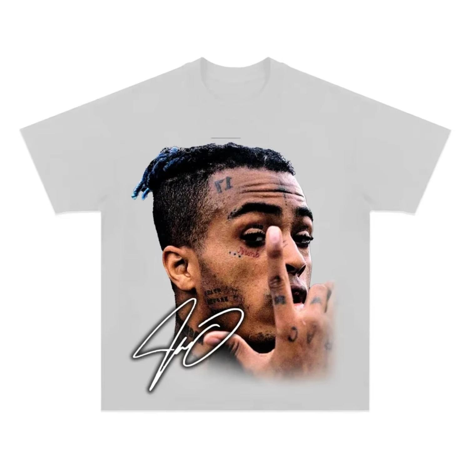 

Рэпер Ретро Графическая Футболка Xxxtentacion Мужская Хип-хоп Футболка с коротким рукавом Модная Y2k Унисекс Футболка Памятный Топ S