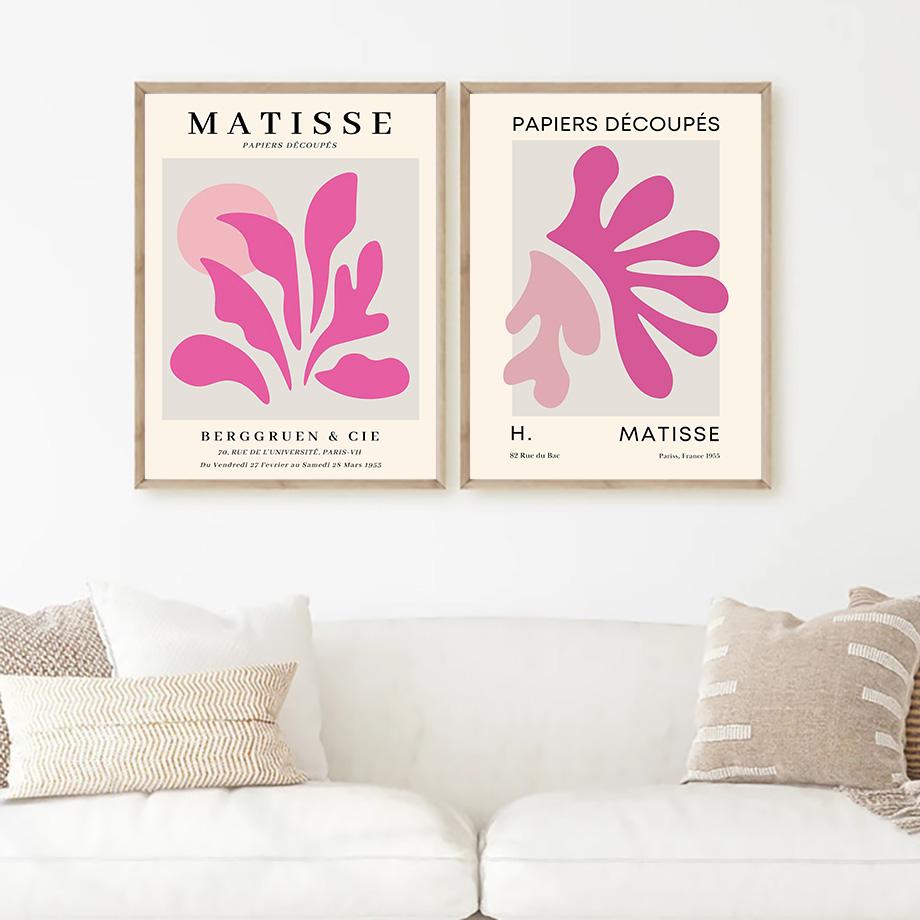 Abstraktné kvety Matisse Plagát a tlače Ovocie Kvetinový trh Kvetinové nástenné umenie Plátno pre dekoráciu obývacej izby Výstavné maľby