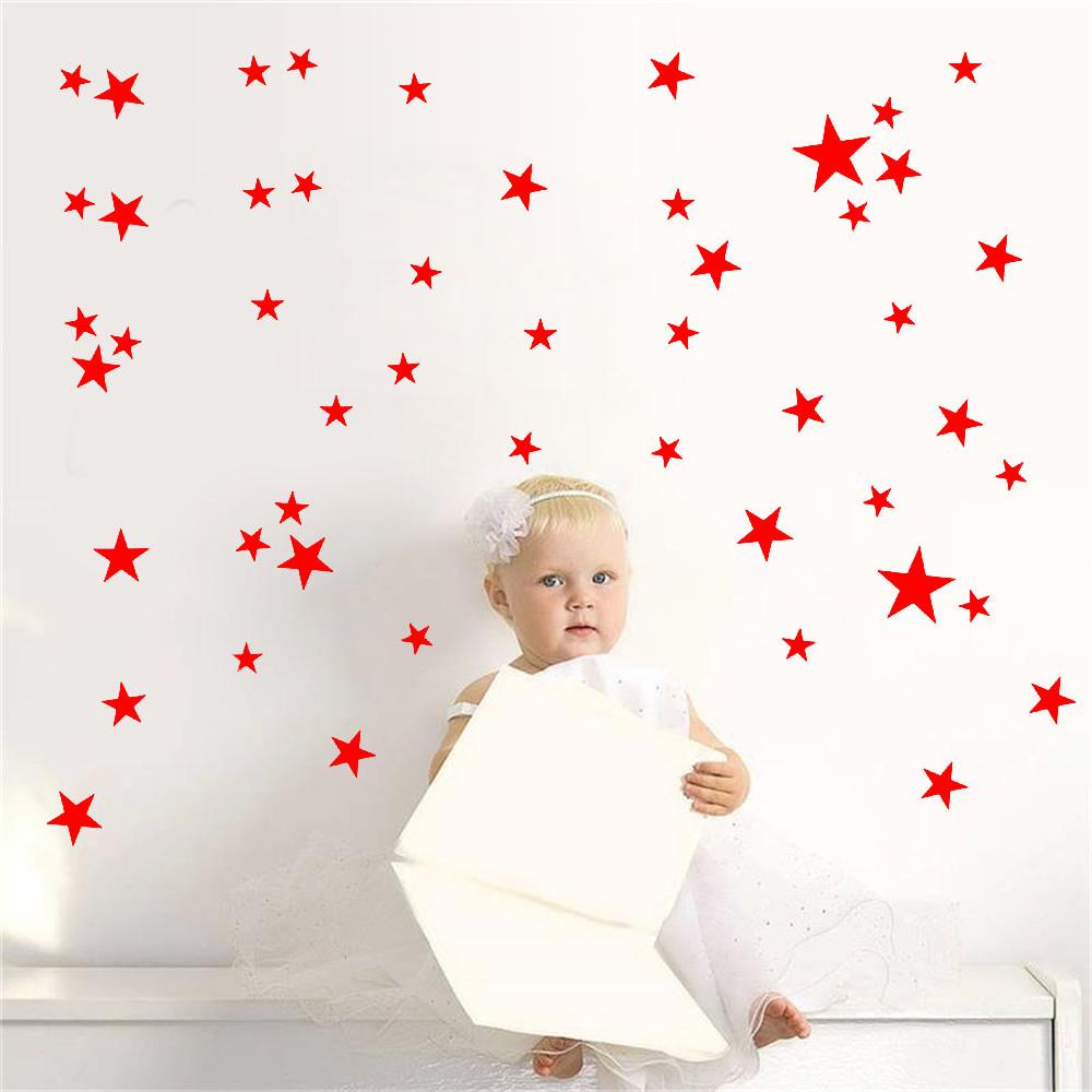 51 Pezzi Stella Rimovibile Arte Vinile Murale Decorazione Casa Stanza Camere Bambini Adesivi Murali