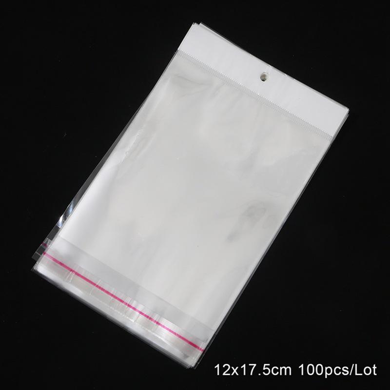Transparenter OPP-Beutel - Multi-Spec Armband-/Halskettenverpackung mit Aufhängeloch (Klein, Mittel, Groß)
