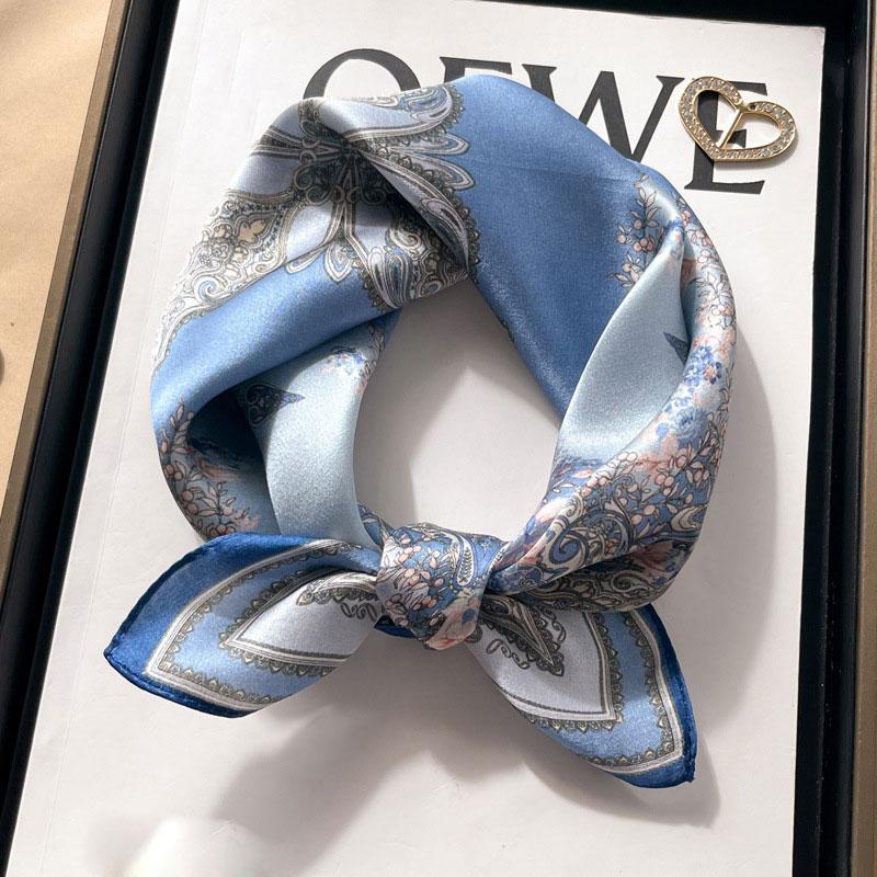 Luxury Brand 100% Real Silk Scarf Women Square Neck Tie Shawls Wraps for Ladies Foulard Scarves Pashmina Female Hijab Bandana