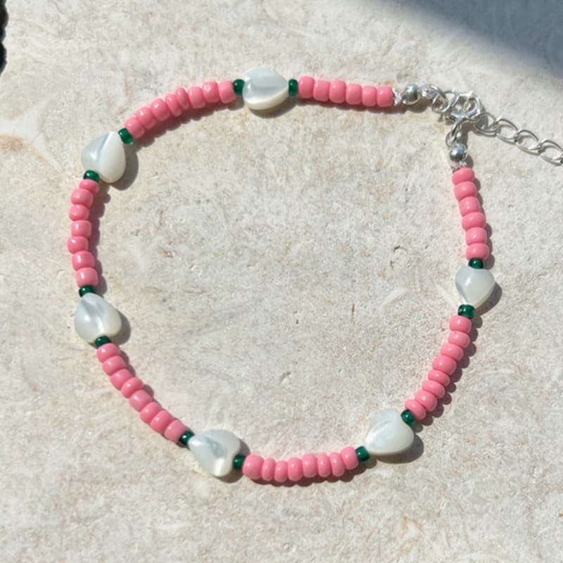 KIETIMOOR Pink Moor Bracelet Silver Pink Mother-of-Pearl Bracelet (Silver925)