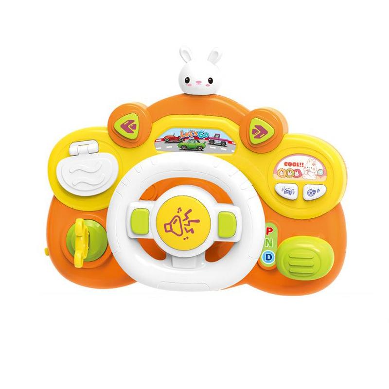 Children'S Early Education Multifunctional Steering Wheel Toy Cute And Fun Simulation Car Driving Music Puzzle Toy