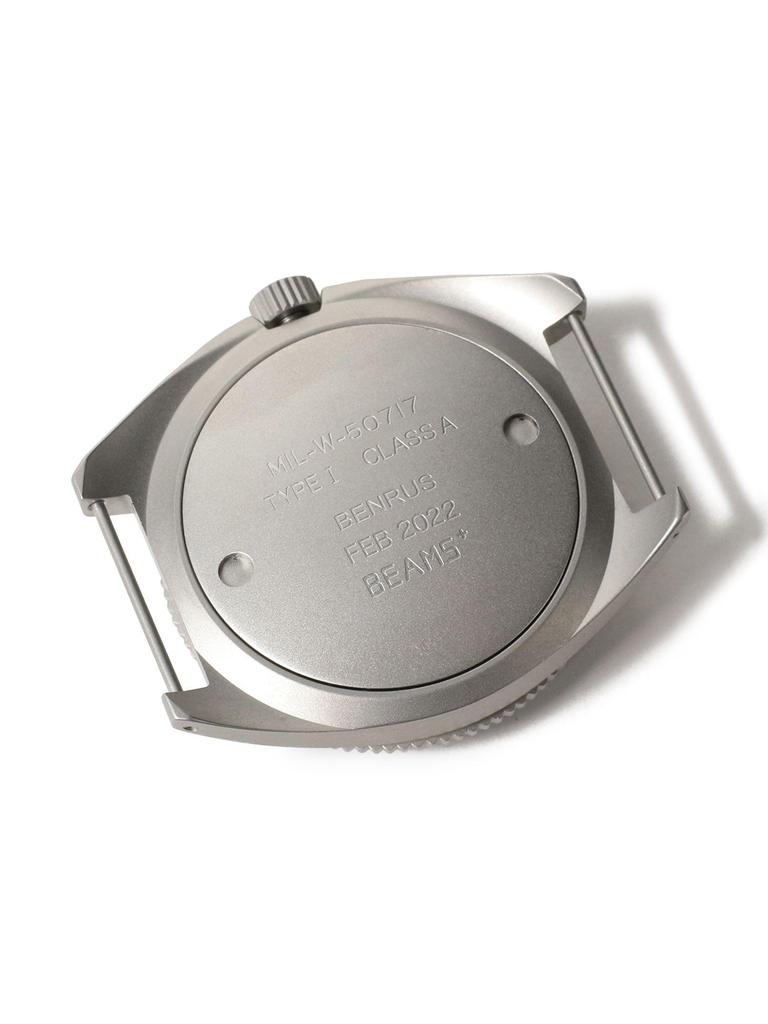 [BEAMS 100 Masterpieces] [BEAMS PLUS] BENRUS x BEAMS PLUS Special Edition TYPE I Men's Watch, SILVER FREE, 38480003707