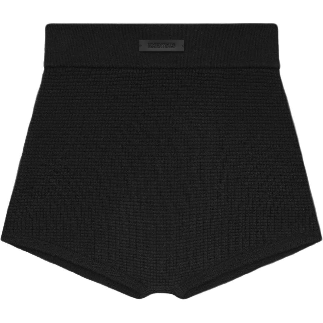 Fear of God Essentials Вафельные Короткие Шорты Черные Женские Низ 192BT247250FW M