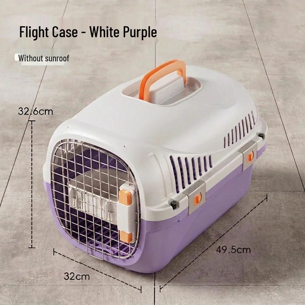 Haustier-Flugbox: Tragbarer, atmungsaktiver Reisekäfig für Katzen und Hunde