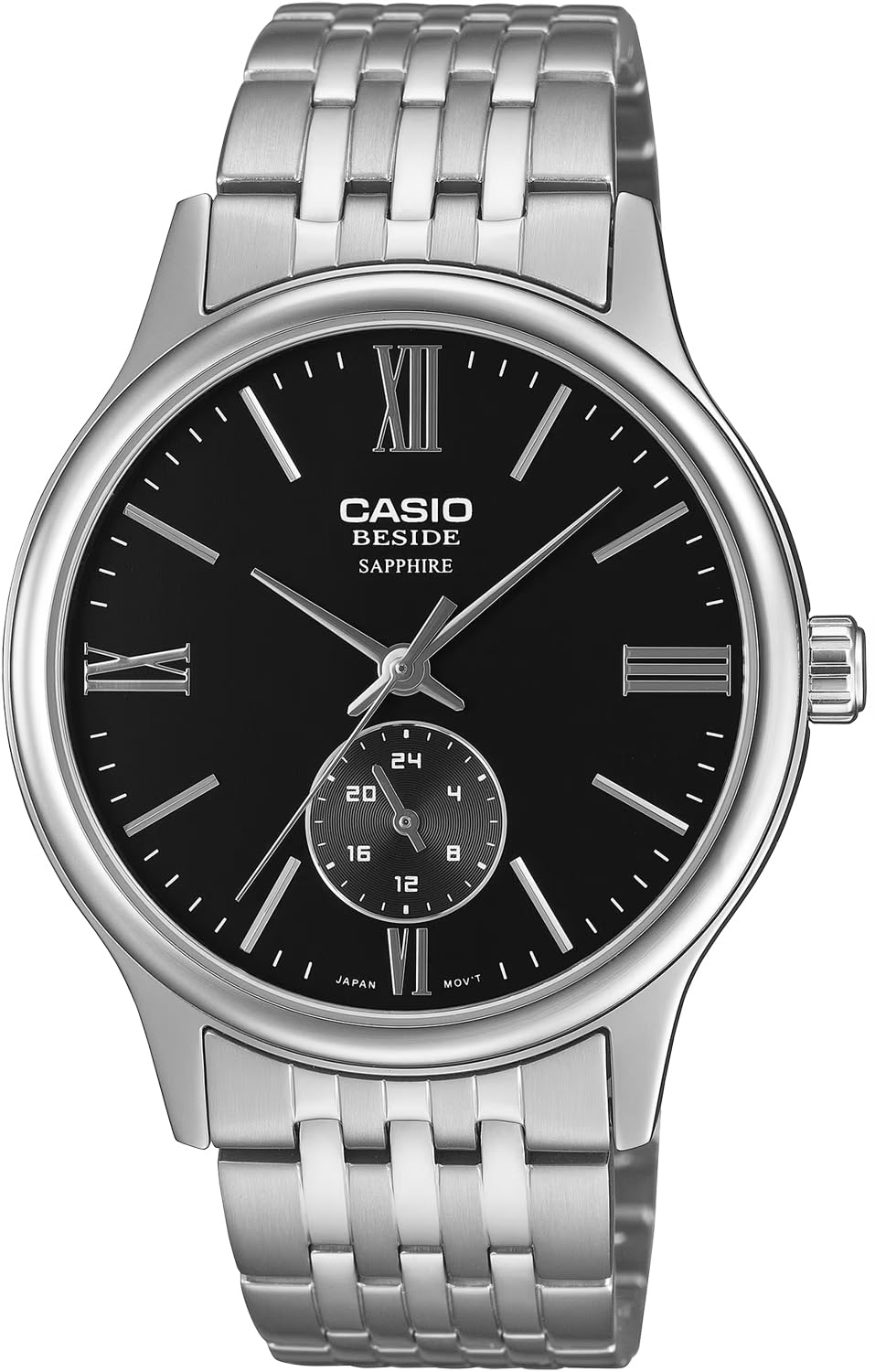 CASIO BESIDE Кварцевые Сапфировое Стекло Нержавеющая Сталь Международная Модель [Casio] Мужские Часы, Стекло, BMS-100D-1AV, Ремешок, 24-часовой формат, Черный, [Б/У]