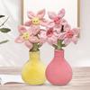 Blooming Peach Blossom Plush Potted Toy Soft Stuffed Flower with Smiling Face 40cm Adorable Home Office Decor Photography Prop Gift for Plant Lovers