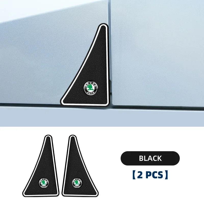 2pcs Universal Car Door Corner Covers Silicone Protector for Skoda Octavia A5 A4 Fabia Superb Rapid Mk3 Yeti Car Accessories Agu233