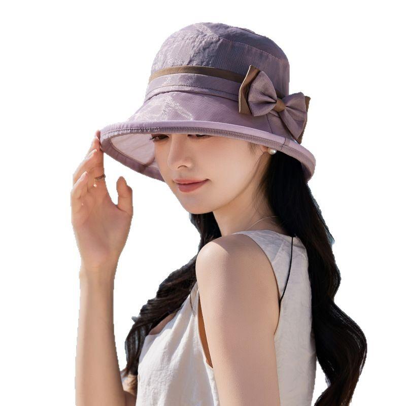 Summer New Hat Women's Sunshade Sunscreen Hat Sun Hat Outdoor Versatile Bow Bucket Hat